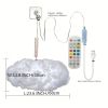 3D Big Cloud Light Kit, Music Sync RGB Multicolor Changing Strip Lights